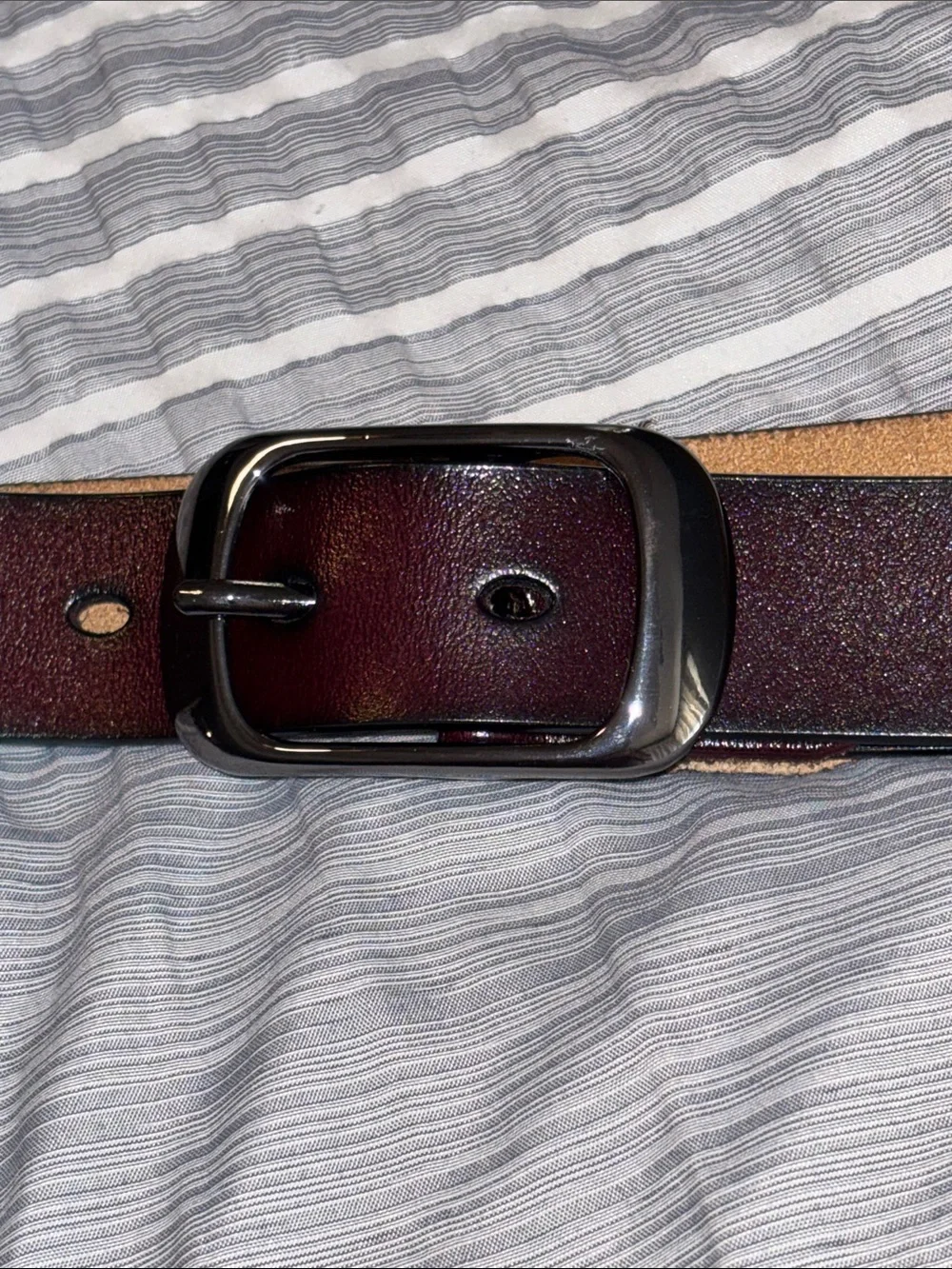 Women’s Leather Belt - Burgundy